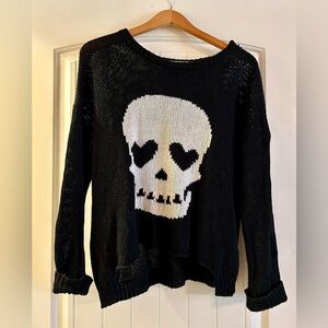 Vintage Havana Loose Knit Skull Sweater.  Size Medium.